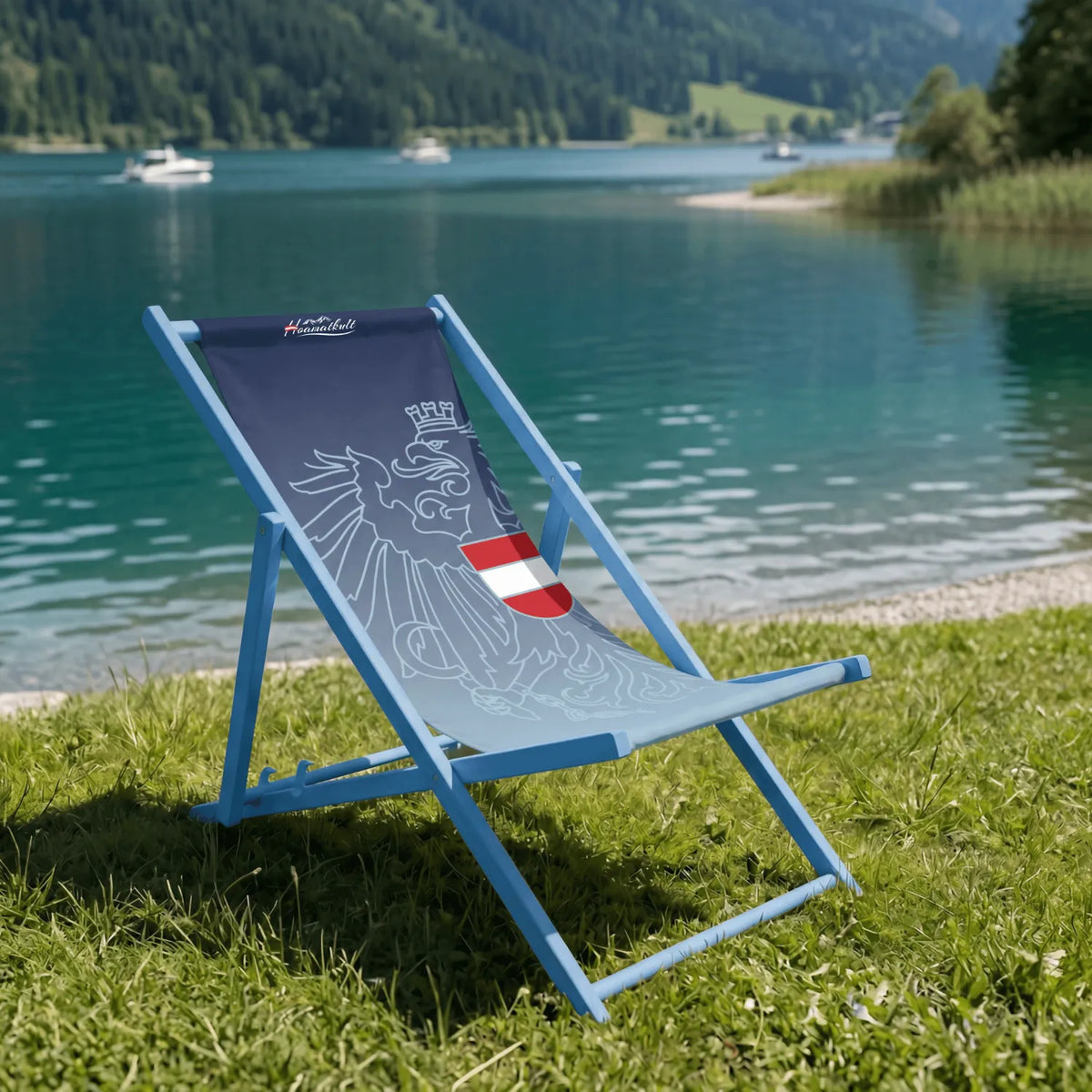 Blauer Liegestuhl See Österreich