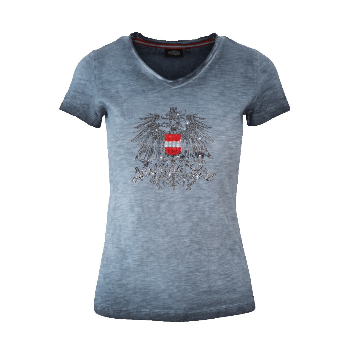 Damen Glitzer Shirt dunkelblau Austrian Girl #Farbe_Dunkelblau