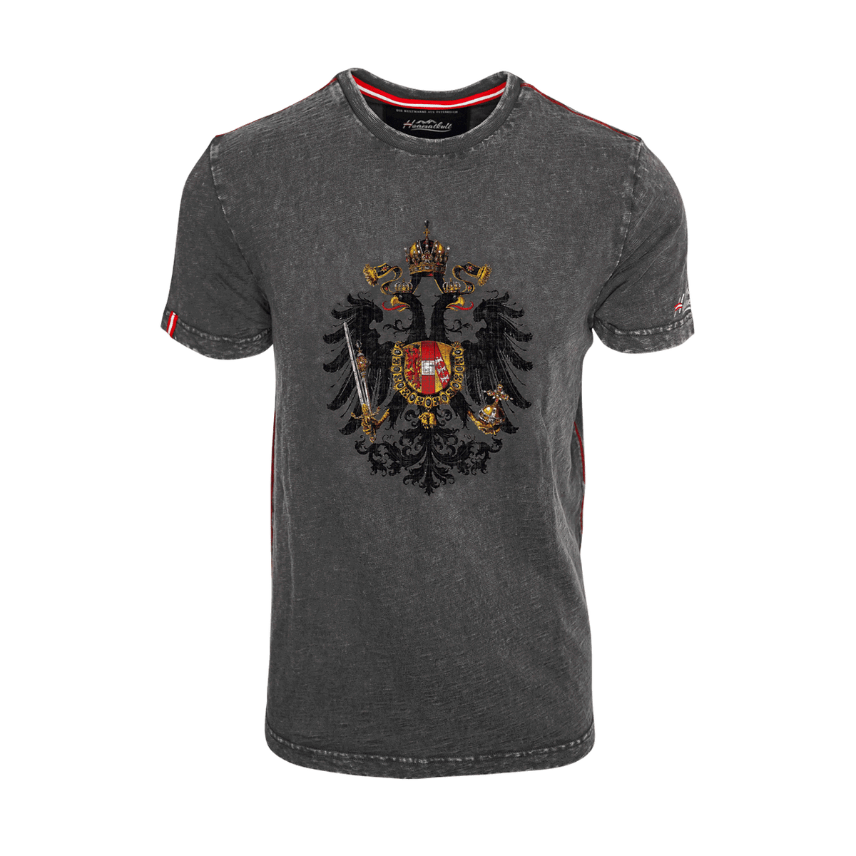 Dunkelgraues Vintage T-Shirt für Herren Adler