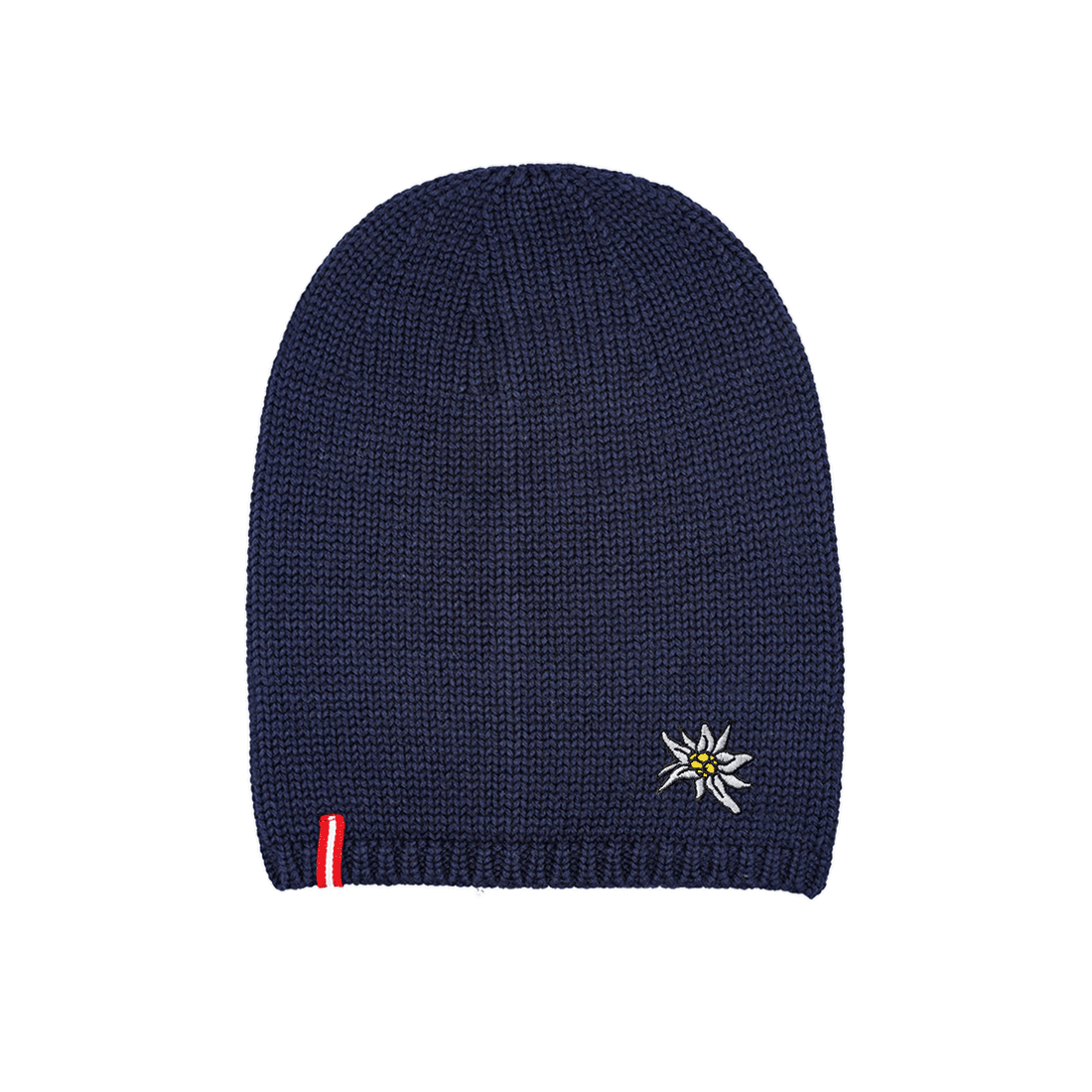 Edelweiß Merino Beanie dunkelblau #Farbe_Dunkelblau
