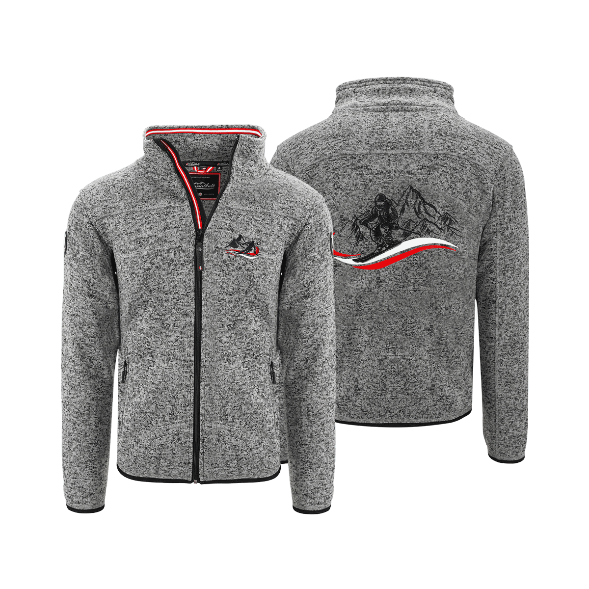 Fleece Jacke zum Skifahren Herren dunkelgrau #Farbe_Dunkelgrau