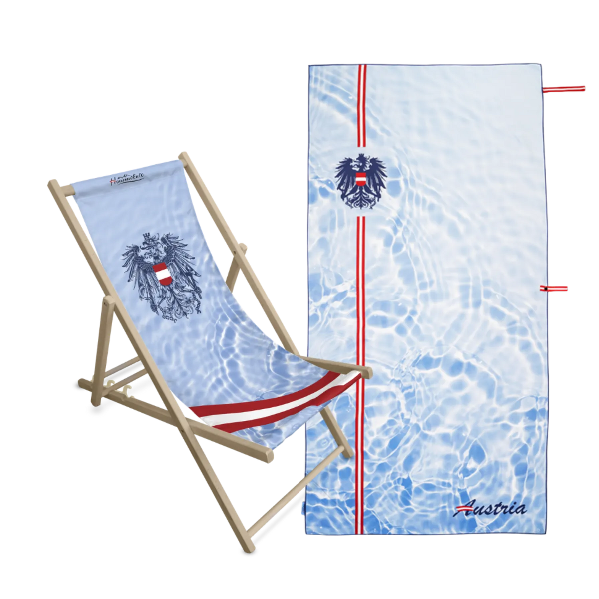 Geschenkpaket Liegestuhl Pool badetuch
