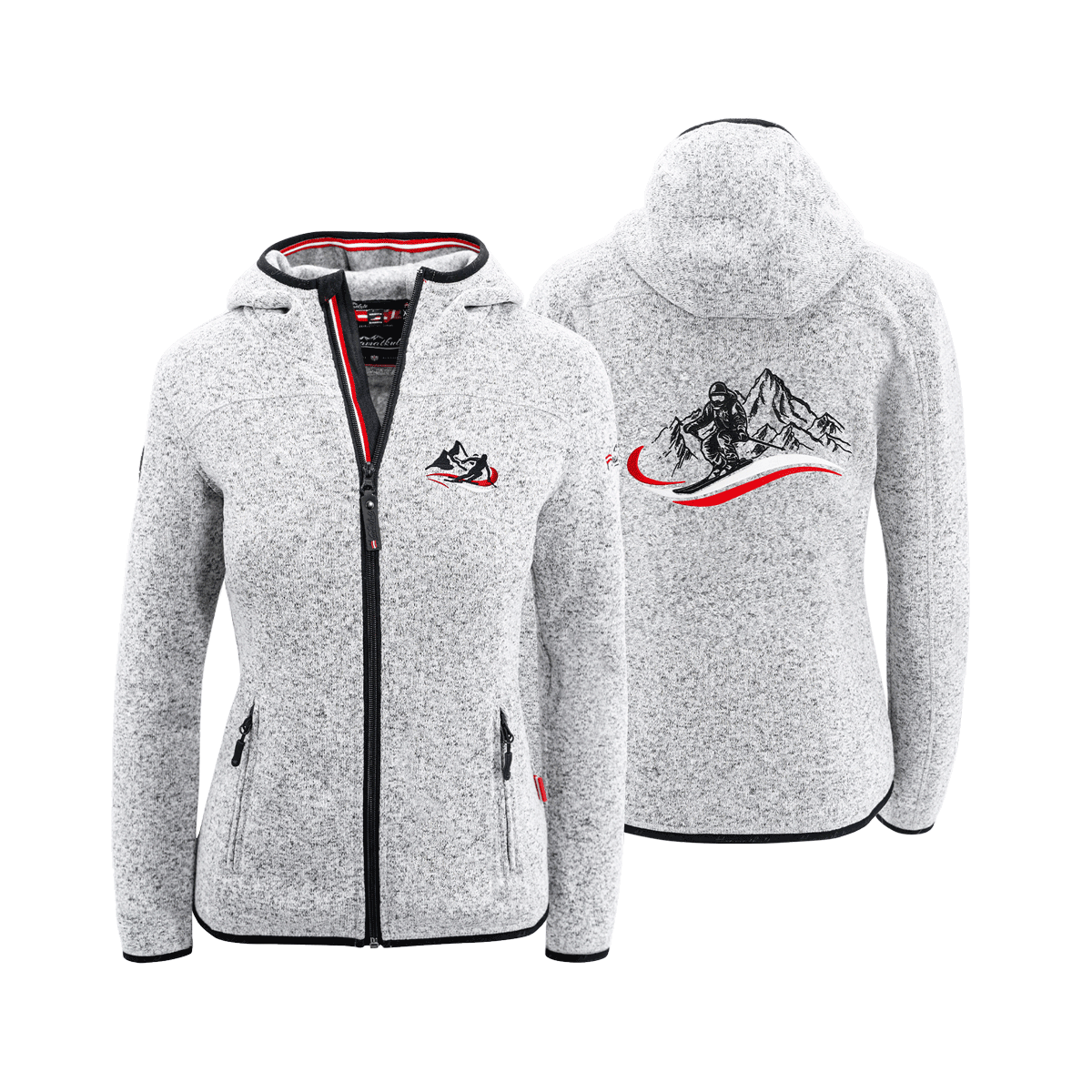 Hellgraue Damen Jacke zum Skifahren #Farbe_Hellgrau