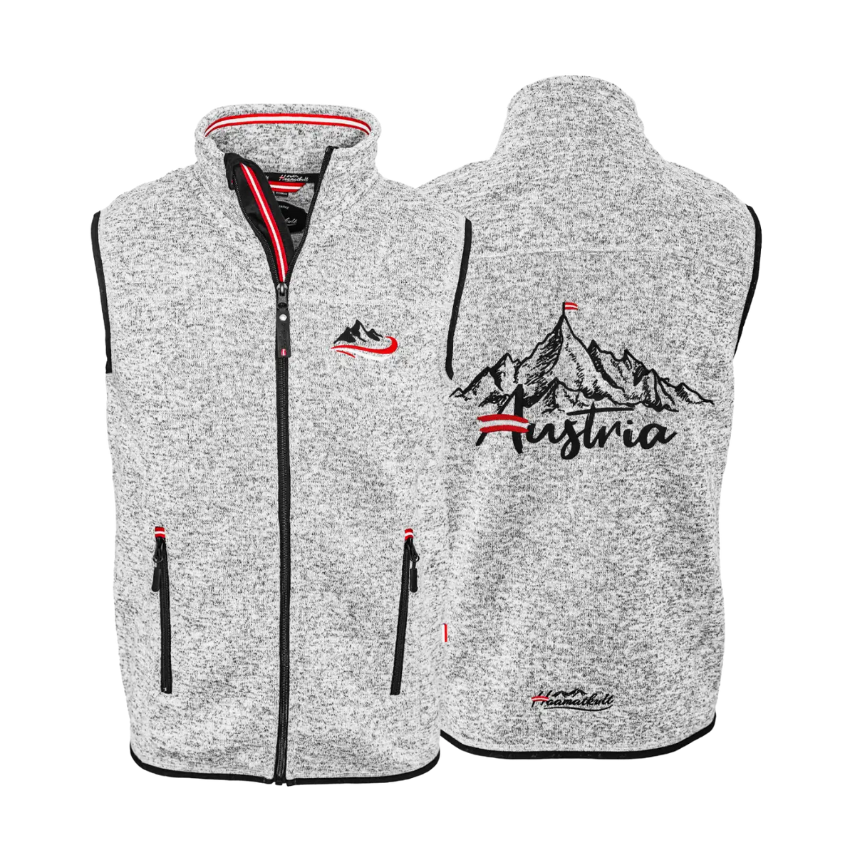 Hellgraues Austria Berg Gilet #Farbe_Hellgrau