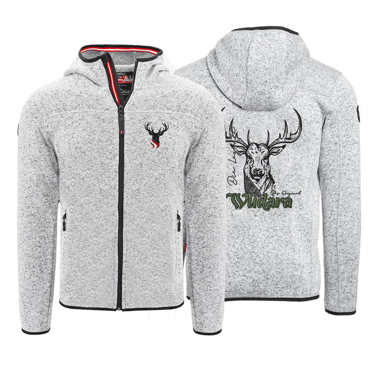 Hirsch Strickfleece Jacke Hoamatkult