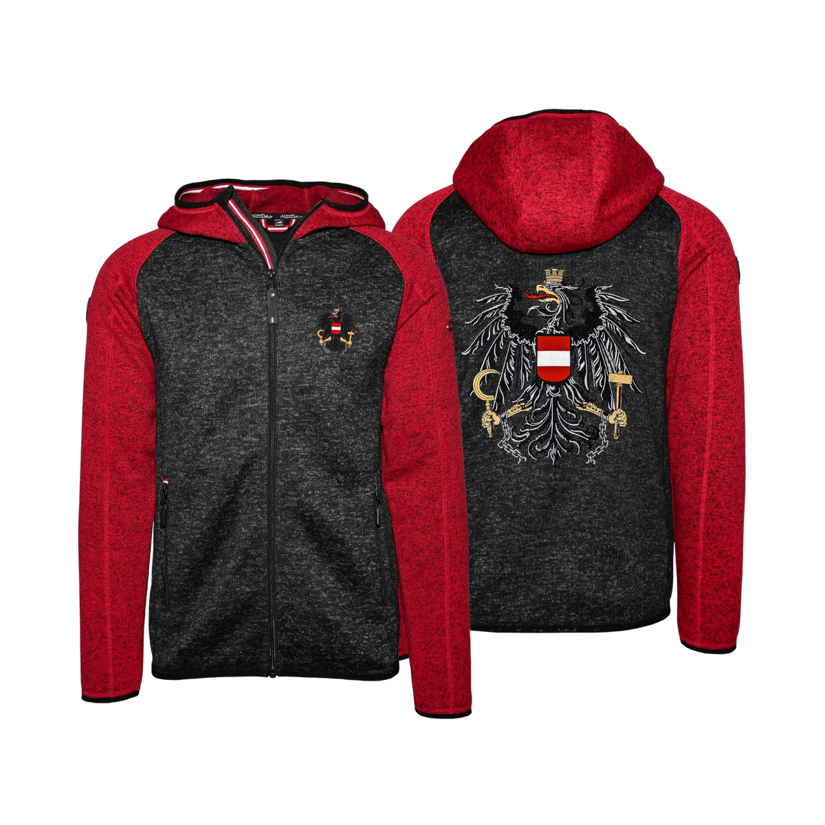 Hoamatkult Dual Color Kultjacke rot schwarz #Farbe_Schwarz/Rot