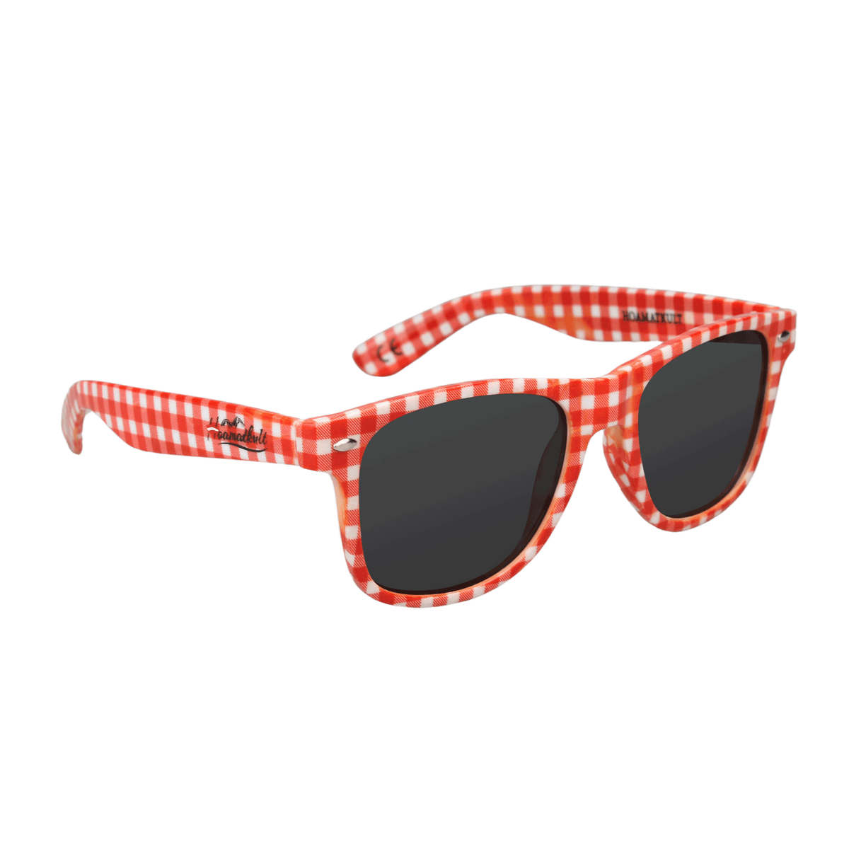 Karo Sonnenbrille rot Hoamatkult #Farbe_Rot