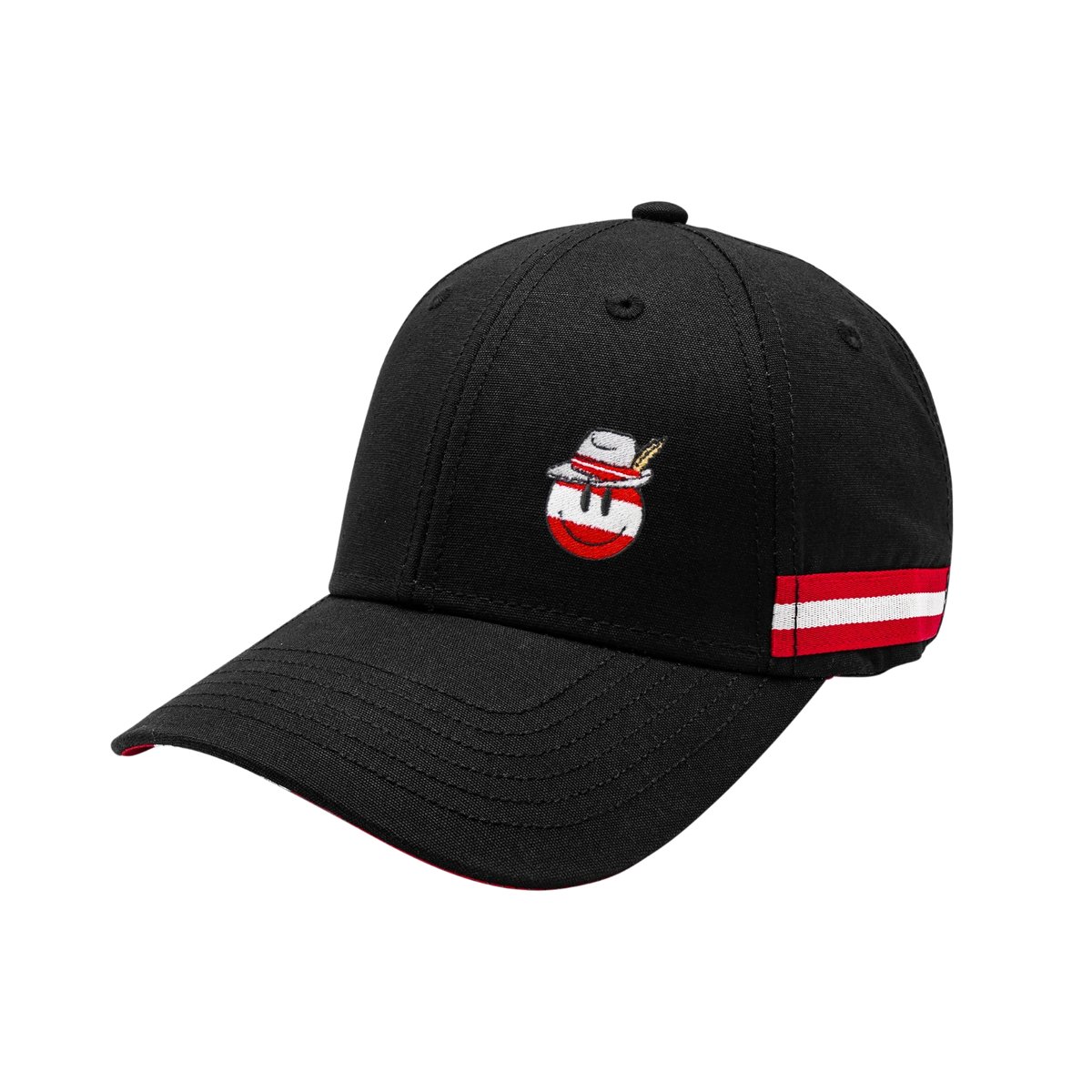 Kult Smiley Cap schwarz