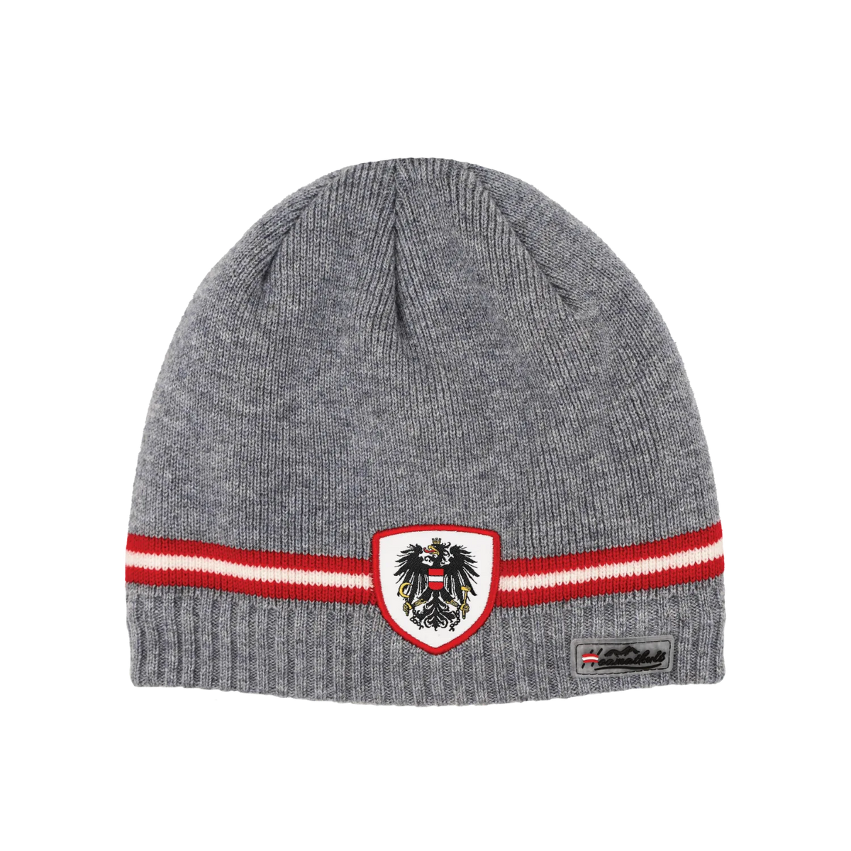 Österreich Adler Merino Wintermütze #Farbe_Grau