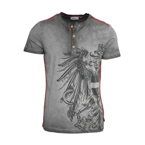 Österreich Adler Trachten T-Shirt grau #Farbe_Dunkelgrau-Vintage