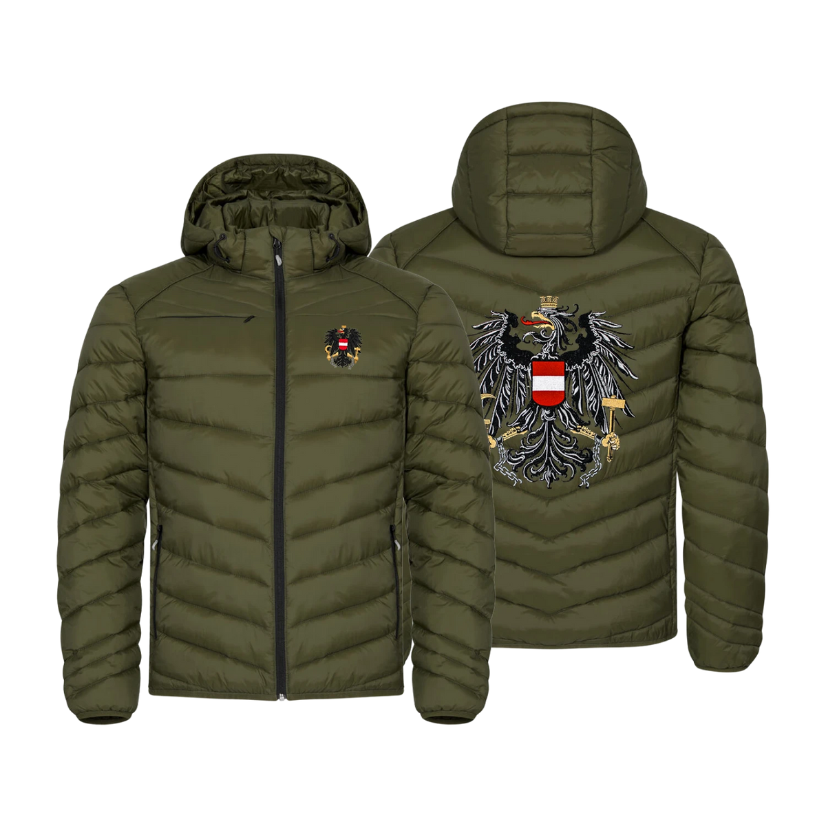 Österreich Adler Winterjacke dunkelgrün #Farbe_Dunkelgrün