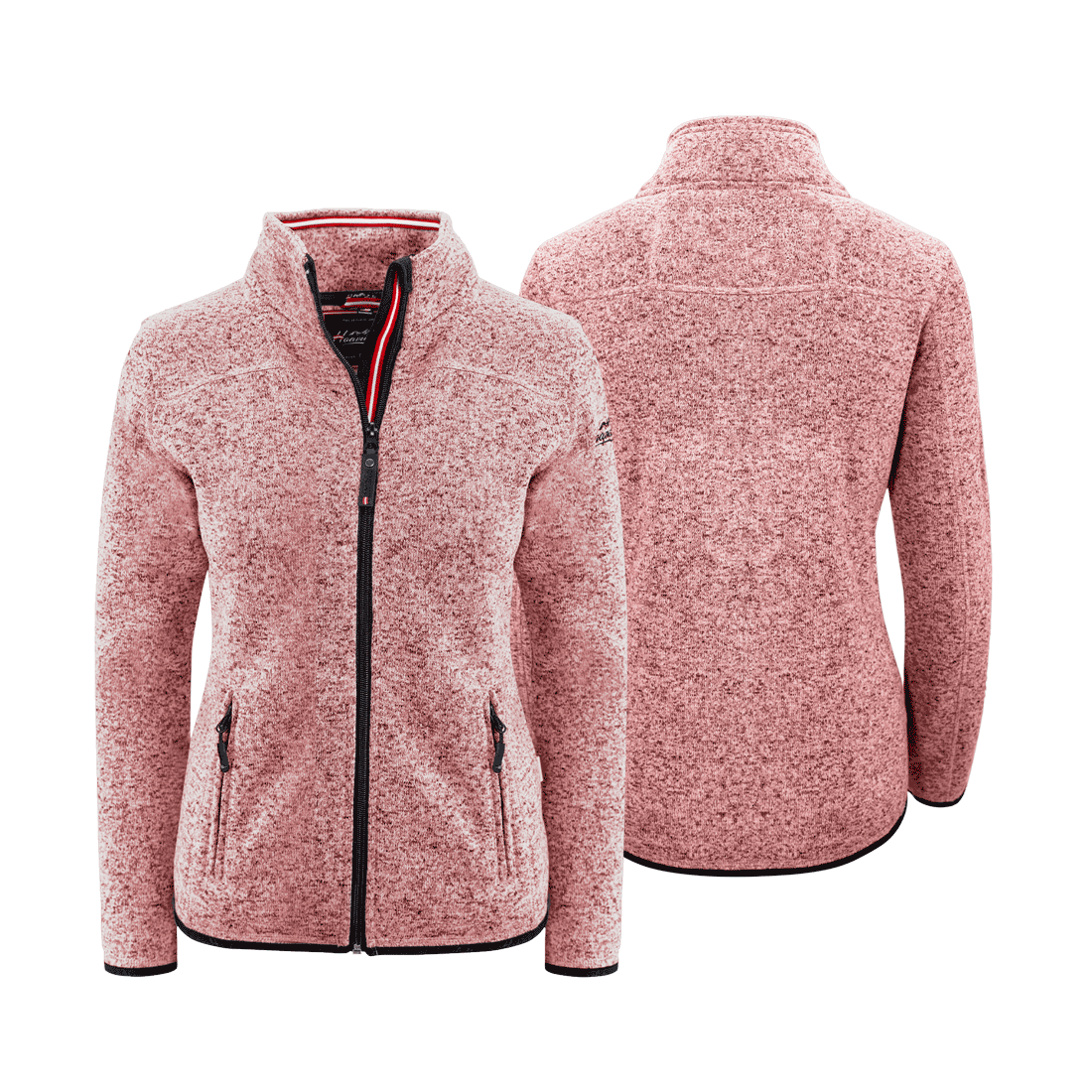 Rosa Strickfleece Jacke