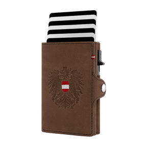 Smart Wallet Österreich Adler Vintage Leder