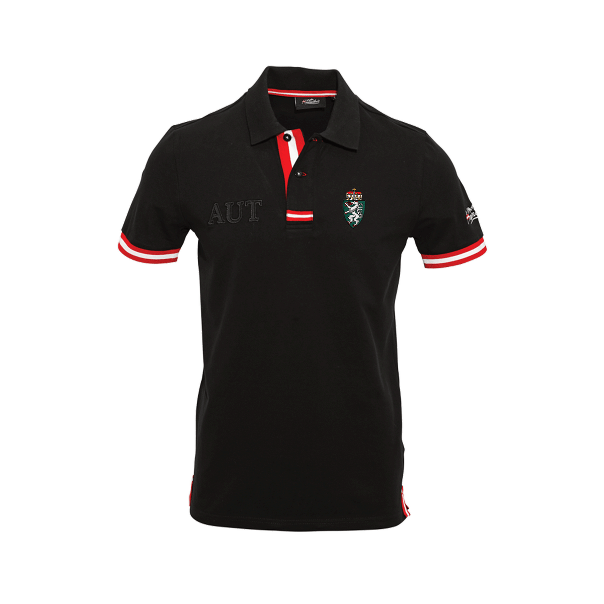 Steiermark Stick Polo schwarz Herren