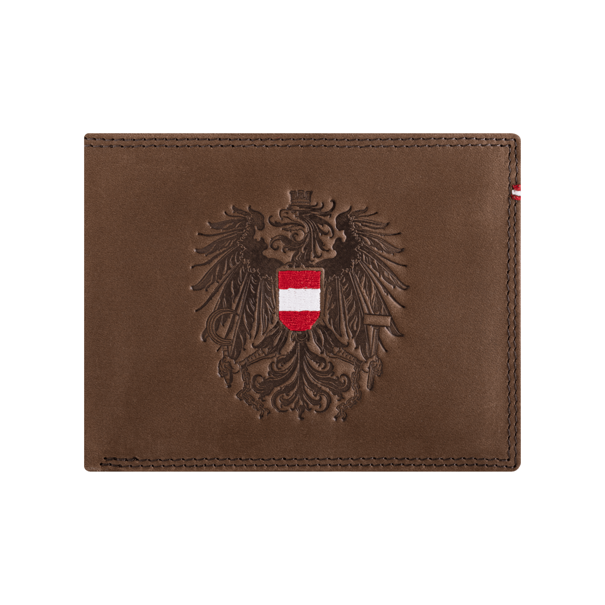Vintage Leder Geldtasche Österreich Adler #Farbe_Vintage Braun