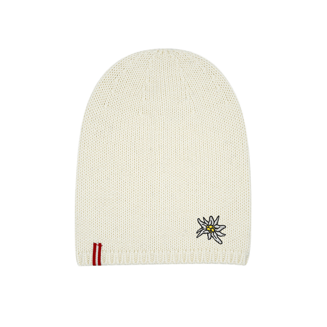 Weiße Edelweiß Merino Beanie #Farbe_Weiss
