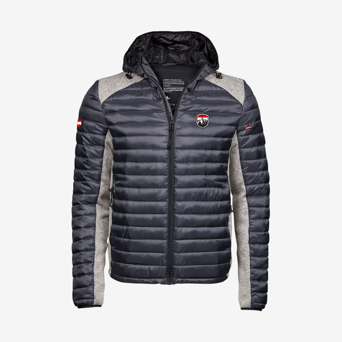 Wanderjacke mit Bergmotiv #Farbe_Grau
