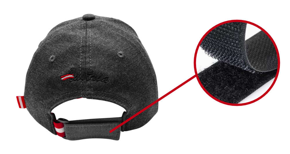 Österreich Adler Stretch Fit Kappe - dunkelgrau