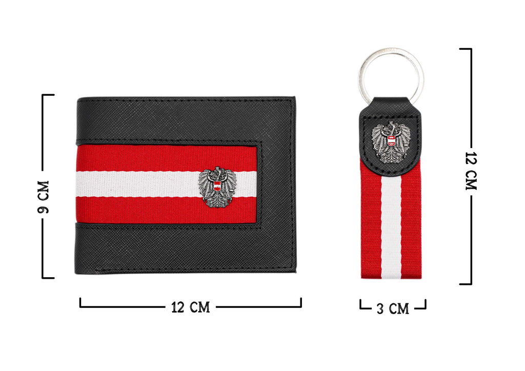 Österreich Geldtasche Geschenkset Leder - Premium