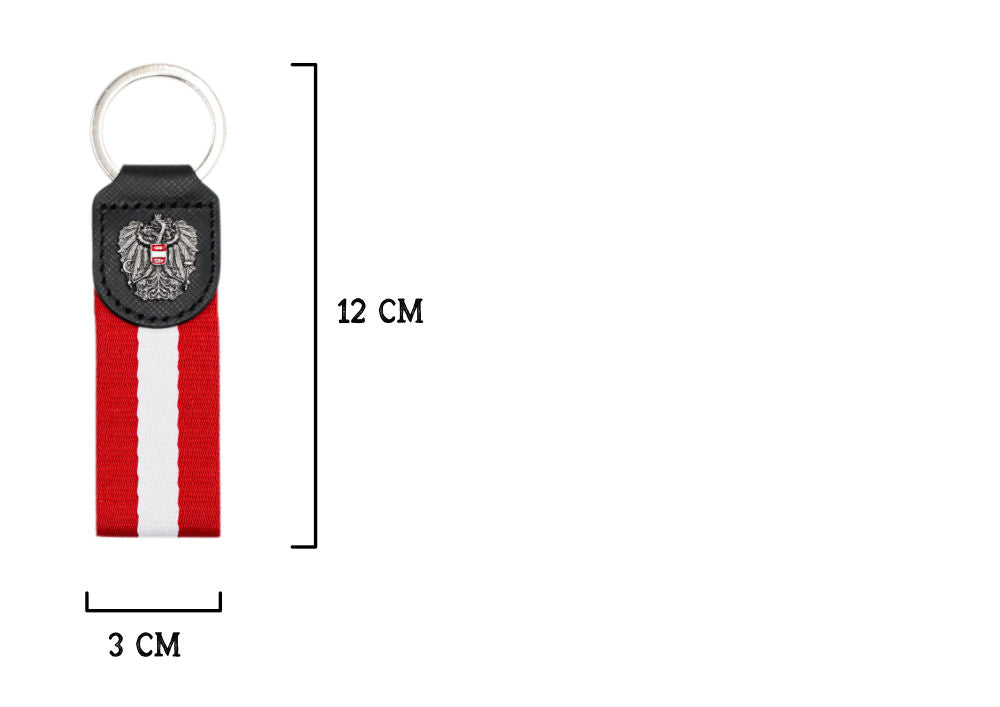 Österreich Adler Schlüsselanhänger - Premium Leder schwarz