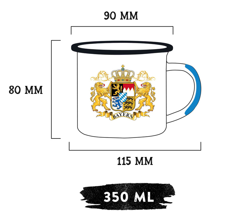 Bayern Emaille Tasse