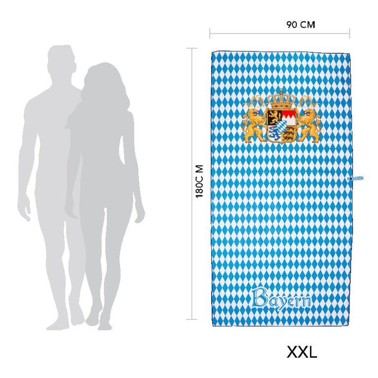 Bayern Land Badetuch - Mikrofaser XXL