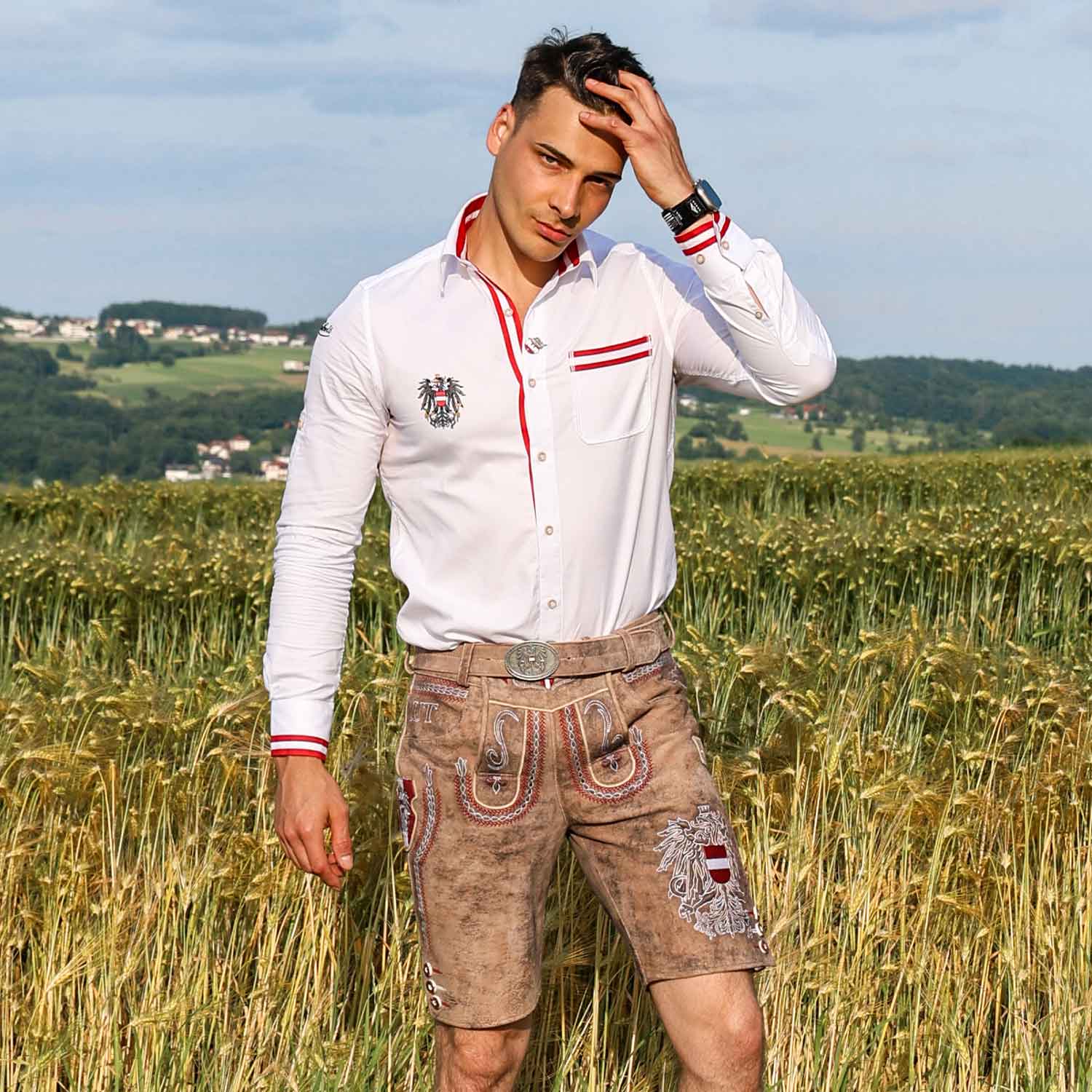 Österreich Lederhose kaufen #Farbe_Vintage-Braun
