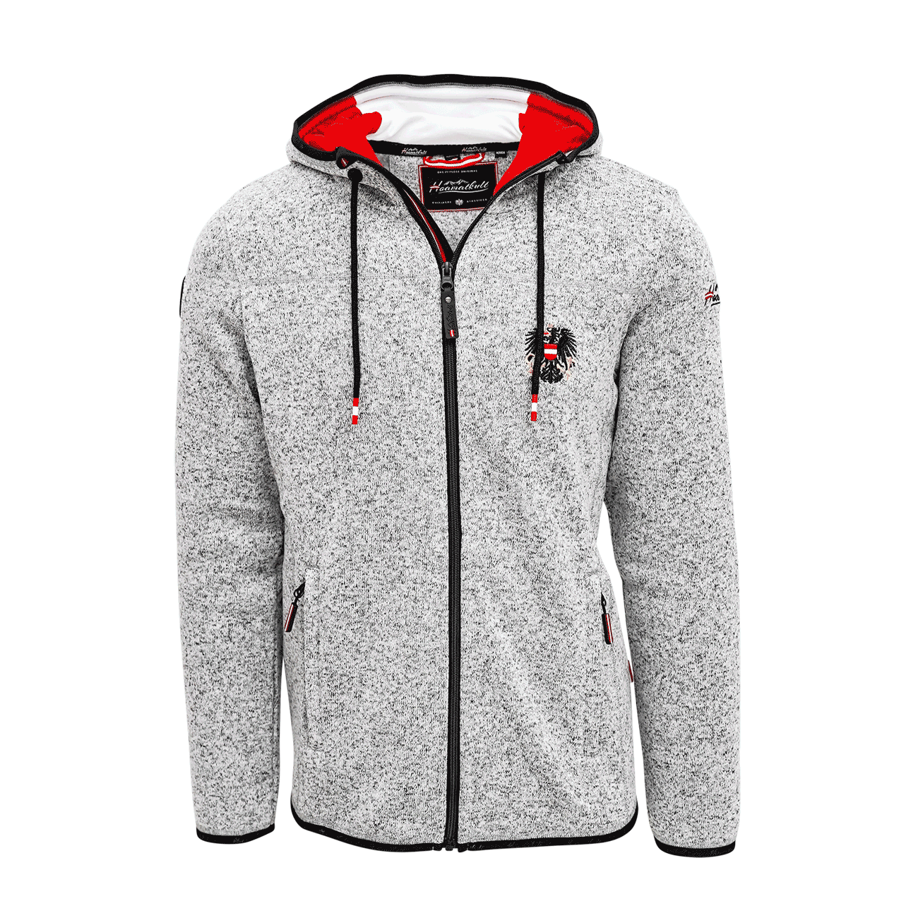 Österreich Adler Strickfleece Weste kapuzenjacke