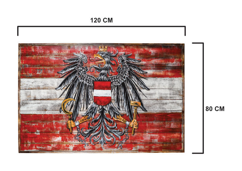 Österreich Adler Holz / Metall Bild