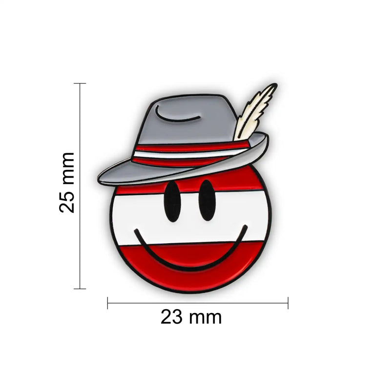 Kult Smiley Glücksbringer Anstecknadel