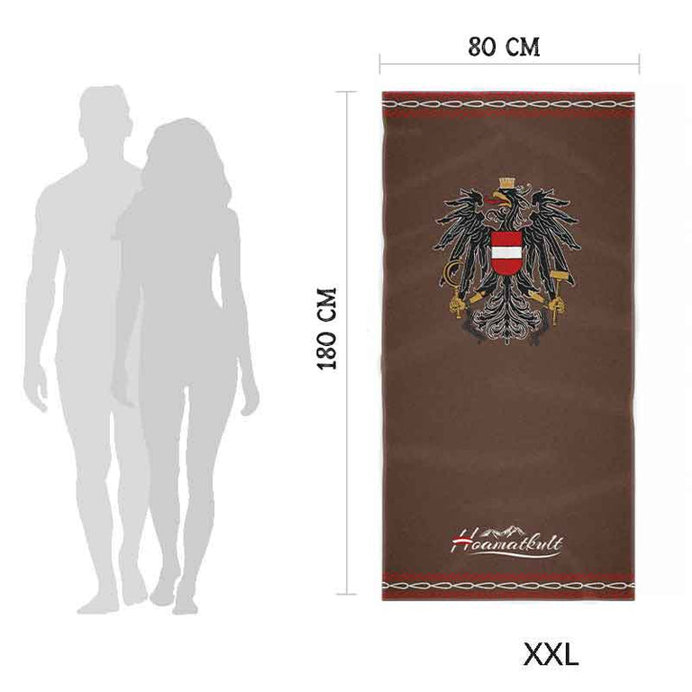 Frottee-Badetuch Österreich Adler - Lederhosen-Design