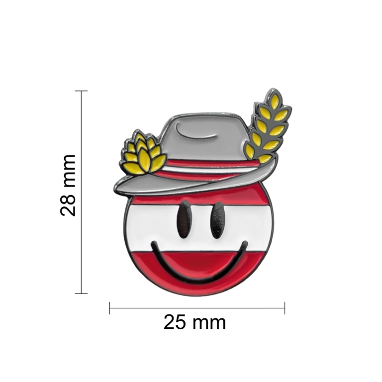 Kult Smiley Bier Anstecknadel