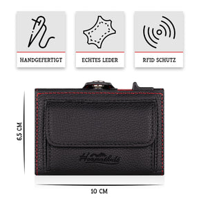 Adler Smart Wallet Bifold mit Karten-Pop-Up Funktion aus Echtleder