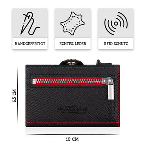 Adler Smart Wallet Trifold mit Karten-Pop-Up Funktion aus Echtleder
