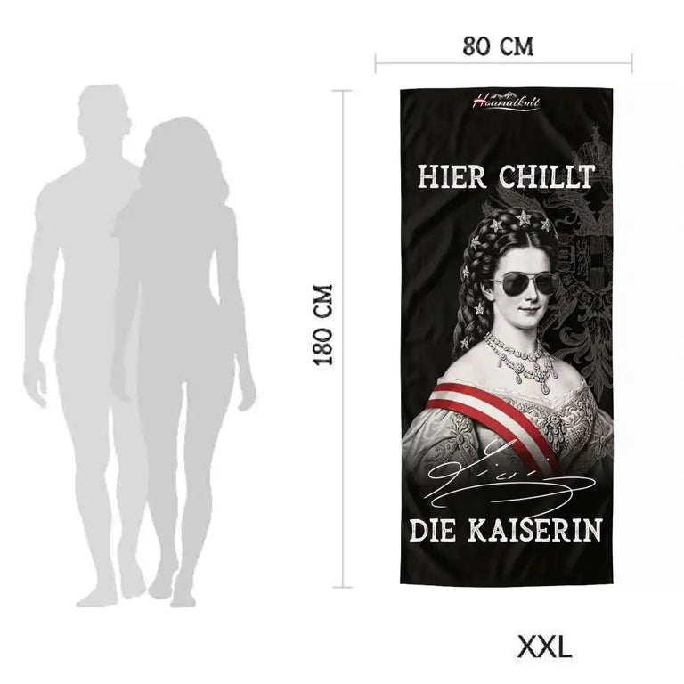 Kaiserin Mikrofaser Badetuch - Schwarz