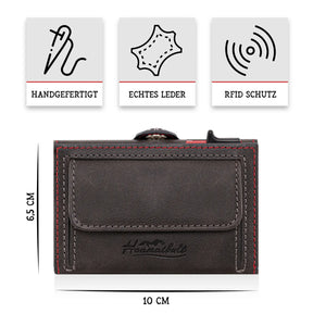 Adler Smart Wallet Trifold mit Karten-Pop-Up Funktion aus Echtleder
