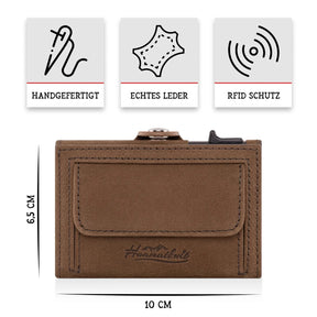 Adler Smart Wallet Trifold mit Karten-Pop-Up Funktion aus Echtleder