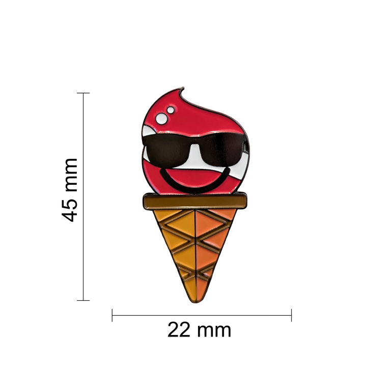 Kult Smiley Sommer Anstecknadel