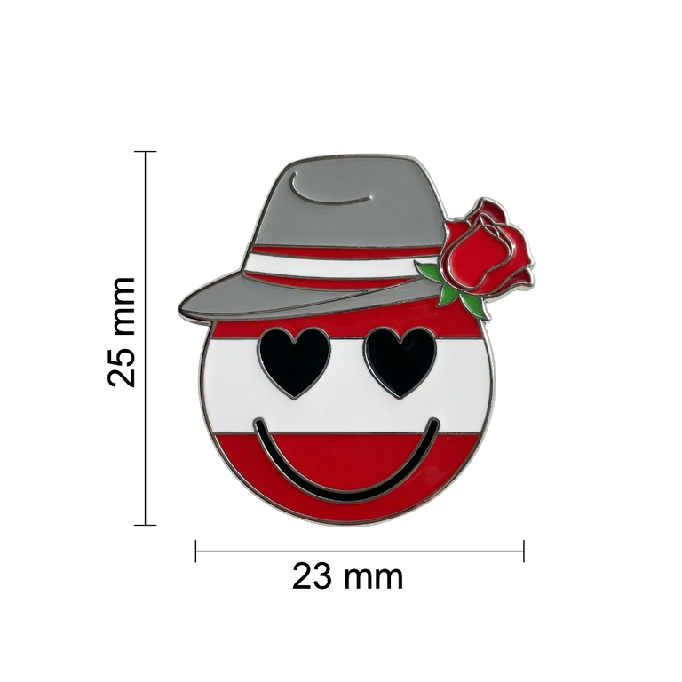 Kult Smiley Rose Anstecknadel
