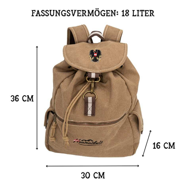 Österreich Vintage Canvas Rucksack