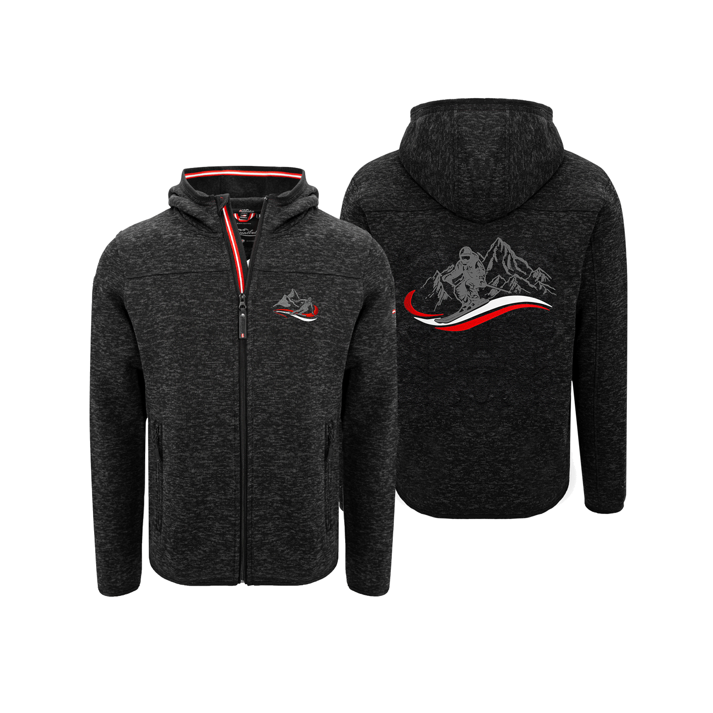 Kultjacke mit Kapuze - Berg/Skifahrer
