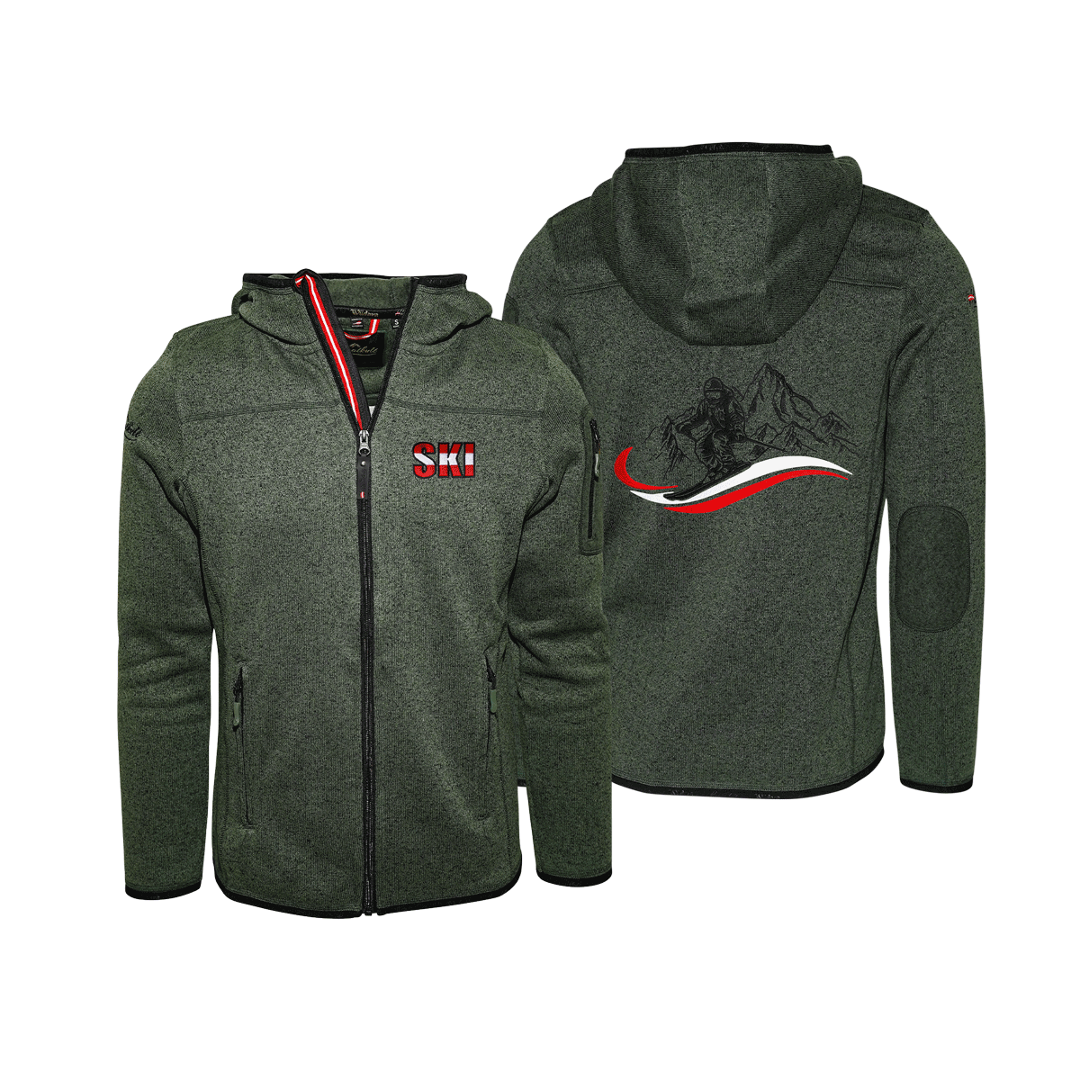 Apres Ski Outfit Herren Jacke #Farbe_Dunkelgrün
