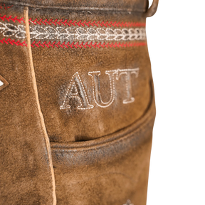 Kult Lederhose Österreich Adler - Klassik Braun