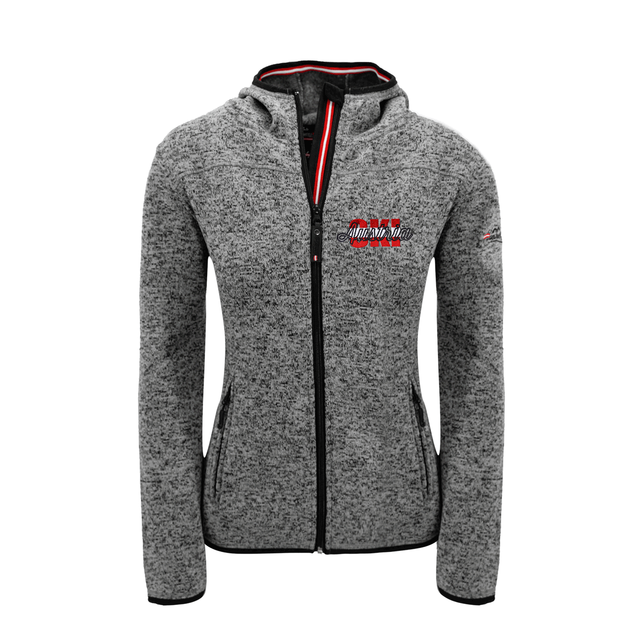 Kultjacke mit Kapuze - Austria Ski rot