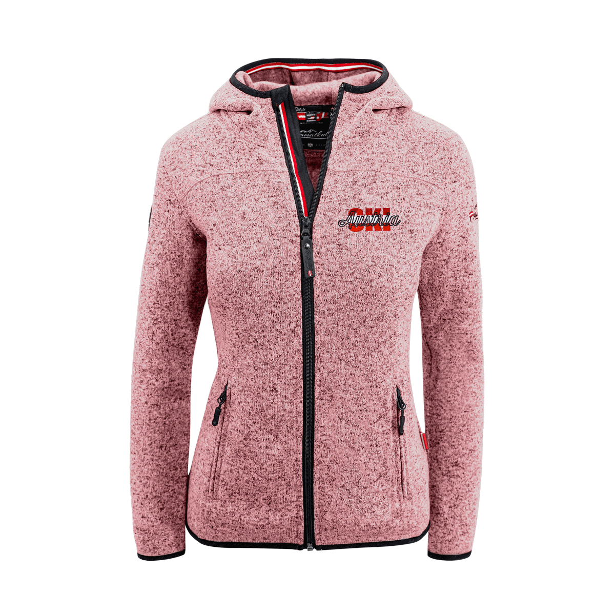 Kultjacke mit Kapuze - Austria Ski rot