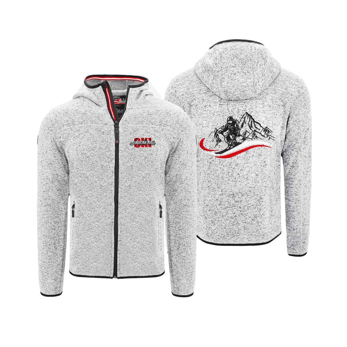 Austria Ski Fleece Weste hellgrau Herren #Farbe_Hellgrau