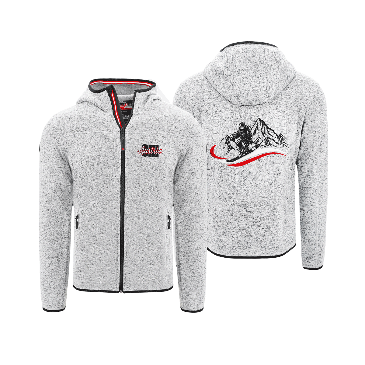 Austria Ski Fleece Weste Herren hellgrau #Farbe_Hellgrau