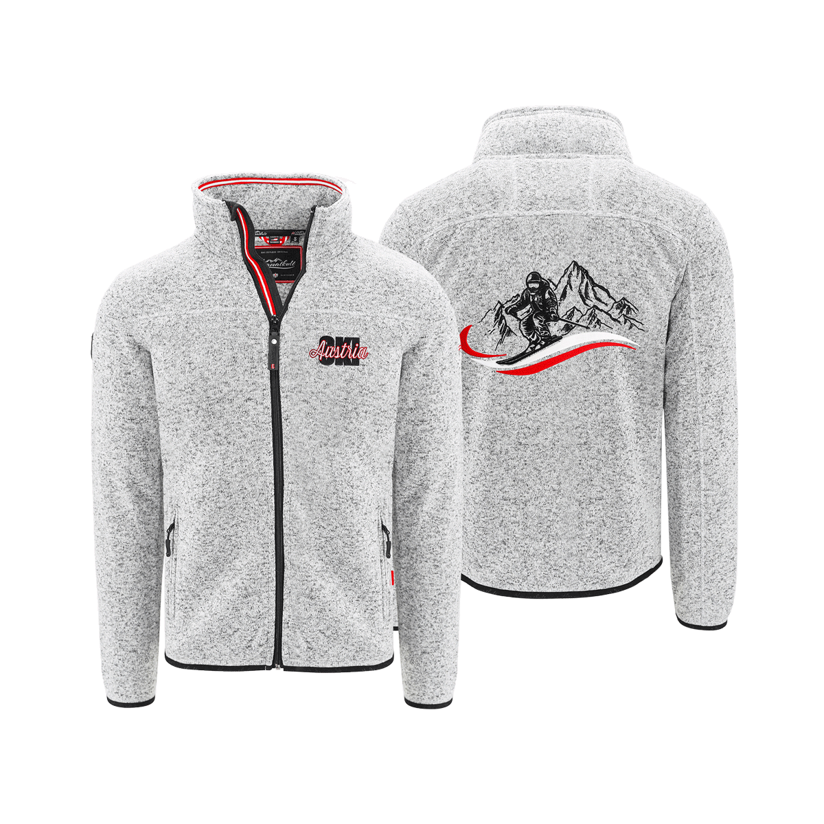 Austria Ski Fleece Weste Herren hellgrau #Farbe_Hellgrau