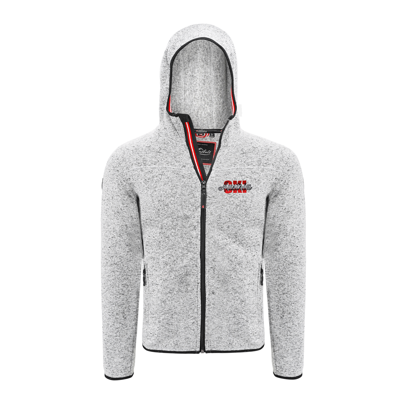 Kultjacke mit Kapuze - Austria Ski rot