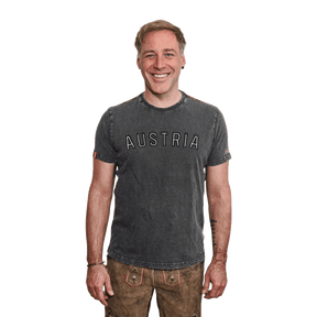 Austria Vintage T-Shirt Herren dunkelgrau